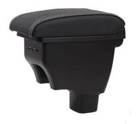 YUQUDGELKY Coche Reposabrazos Giratorio Para Suzuki Sx4 2007 2008 2009-2013 Reposabrazos Consola Central Centro Caja De Almacenamiento(Black white line)