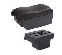YUQUDGELKY Detalles Interiores De La Caja De Reposabrazos Para VW Para Caddy 5 2024(C red line 7USB)