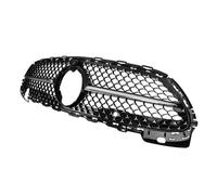 YUQUDGELKY Diamond Style Parachoques Delantero Rejilla Carreras Negro Brillante Para Mercedes Para Benz Clase C W206 C180 C200 C300 2022-2024(Chrome Black)