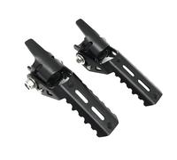 YUQUDGELKY Estribos Delanteros Carretera 25mm Plegables Para B&MW R1200GS LC R 1200 GS adv R1250GS Para adventure 2004-2023(NEGRO)