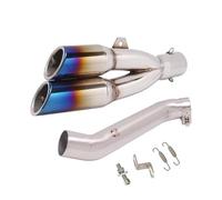 YUQUDGELKY Modificación Del Tubo Escape Central Sección Del Tubo Conexión Espace Moto Silenciador Escape Motocicleta Para VFR1200 X VFR1200F VFR 1200 2009-2015(Style f)