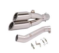 YUQUDGELKY Modificación Del Tubo Escape Central Sección Del Tubo Conexión Espace Moto Silenciador Escape Motocicleta Para VFR1200 X VFR1200F VFR 1200 2009-2015(Estilo B)