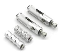 YUQUDGELKY Motorcycle Reposapiés Plegables Reposapiés Pedales Pedales Set Accesorios De Moto Para Universal(Plata,COLOCAR)