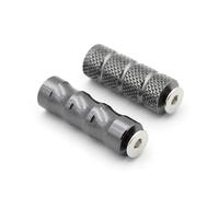 YUQUDGELKY Motorcycle Reposapiés Plegables Reposapiés Pedales Pedales Set Accesorios De Moto Para Universal(GRIS,1 par)
