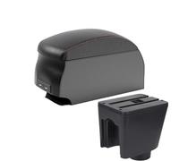 YUQUDGELKY Para C&hevrolet Para Aveo T200 T250 T255 Caja De Descansabrazos Central Consola Central Caja De Almacenamiento Con USB(B1 Black Red double)