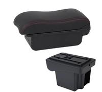 YUQUDGELKY Para C&hevrolet Para NIVA Kit Retrofit Reposabrazos Caja Reposabrazos Auto Caja Almacenamiento Accesorios Interiores Auto Carga USB(B1 Negro rojo 3USB)