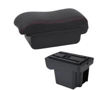 YUQUDGELKY Para C&hevrolet Para NIVA Kit Retrofit Reposabrazos Caja Reposabrazos Auto Caja Almacenamiento Accesorios Interiores Auto Carga USB(C1 Negro rojo SIN USB)