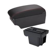 YUQUDGELKY Para C&hevrolet Para NIVA Reposabrazos Piezas Retrofit Caja Reposabrazos Auto Caja Almacenamiento Accesorios Interior Auto Interfaz USB(A1 Negro rojo 7USB)