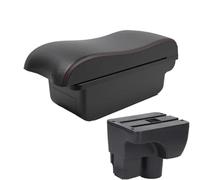 YUQUDGELKY Para C&hevrolet Para Sail 3 Para Aveo 3 Reposabrazos De Coche Piezas De Retrofit Caja De Almacenamiento Decoración Accesorio Coche(A1 Negro rojo SIN USB)