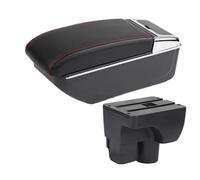 YUQUDGELKY Para C&hevrolet Para Sail 3 Para Aveo Descansabrazos Central Auto Caja De Almacenamiento Repuestos Retrofit Accesorios De Auto(B1 línea roja SIN USB)