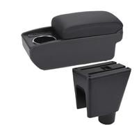 YUQUDGELKY Para C&hevrolet Para Spark Caja Reposabrazos Para C&hevrolet Para Spark 3 III Para Aveo T200 Caja Almacenamiento Auto Portavasos(B2 Línea negra 6USB)
