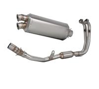 YUQUDGELKY Para CFMOTO 450MT ADV 450 MT Para Adventure Con Colector De Enlace Delantero DB Killer Silenciador De Escape Completo Para Motocicleta(Plata)