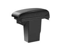 YUQUDGELKY Para Citroen C3-XR 2017 2018 2019 Caja Reposabrazos Auto 3 USB Caja Almacenamiento Central De Cuero Accesorios(B2 línea negra 3USB)