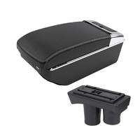YUQUDGELKY Para Citroën Para C-Elysee Caja De Brazo Central Caja Almacenamiento Interior Retrofit Accesorio Auto Con USB(A3 Negro blanco 7USB)