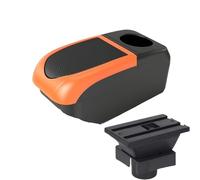 YUQUDGELKY Para Citroen Para Sega Caja De Brazo De Automóvil Modificación Interior Super Gran Espacio De Almacenamiento Con USB(B2 Orange frame 6USB)