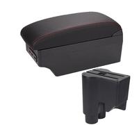 YUQUDGELKY Para Daihatsu Para Sirion Reposabrazos Para Materia 2007-2015 Caja De Reposabrazos De Coche Central Almacenar Contenido Caja De Almacenamiento Brazo(A1 Negro rojo 7USB)