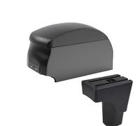 YUQUDGELKY Para Datsun GO Para GO Plus Reposabrazos Central Universal Coche Caja Almacenamiento Portavasos(B2 Black double)
