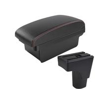 YUQUDGELKY Para Datsun GO Reposabrazos Para Datsun GO Plus Reposabrazos Central Universal Para Coche Caja De Almacenamiento Portavasos(A1 Negro rojo SIN USB)