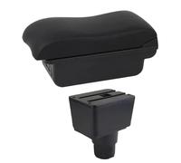 YUQUDGELKY Para F&ord Para Ecosport 2018 2019 2020 2021 Reposabrazos Cuero Reposabrazos Consola Central Almacenamiento Interfaz USB(C2 Línea Negra)