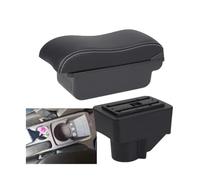 YUQUDGELKY Para F&ord Para Fiesta 3 MK7 2011-2019 Caja De Brazo De Auto Caja De Almacenamiento Interior Retrofit Accesorios Para Auto(C3 Negro blanco SIN USB)