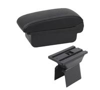 YUQUDGELKY Para F&ord Para Fiesta Reposabrazos Para F&ord Para Fiesta Mk5 Reposabrazos De Coche Almacenamiento Central(Línea blanca A3 Sin USB)