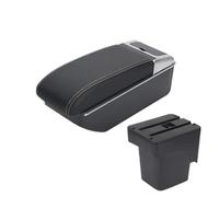 YUQUDGELKY Para F&ord Para Focus 2 Caja De Descansabrazos Para F&ord Para Focus 2 Mk2 Auto Descansabrazos Piezas Interiores Caja De Almacenamiento(Black white line)