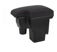 YUQUDGELKY Para F&ord Para Focus 2 Caja De Reposabrazos Mk2 Reposabrazos Central Contenido Almacén Caja De Almacenamiento(Black red line)