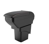 YUQUDGELKY Para F&ord Para Focus 2 Caja De Reposabrazos Para Focus 2 Mk2 Reposabrazos De Coche Caja De Almacenamiento Central Soporte De Brazo(B1 Black red 4 USB)