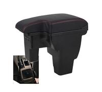 YUQUDGELKY Para F&ord Para Focus 3 Caja Reposabrazos Auto Piezas Retrofit Interior Para F&ord Para Focus III Reposabrazos Caja Almacenamiento Consola Central(Black red line)