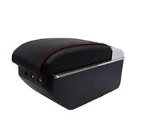 YUQUDGELKY Para Fiat Para Grande Para Punto Caja De Descansabrazos Para Punto Caja De Descansabrazos Coche Almacenamiento Central Interior Retrofit Con USB(C1 línea roja 7USB)