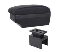 YUQUDGELKY Para Fiat Para Grande Para Punto Caja De Reposabrazos Para Fiat Para Punto Caja De Reposabrazos De Coche Caja De Almacenamiento Central Con USB(D1 Black Line)