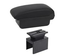 YUQUDGELKY Para Fiat Para Grande Para Punto Caja De Reposabrazos Para Fiat Para Punto Caja De Reposabrazos De Coche Caja De Almacenamiento Central Con USB(B1 Línea Negra)