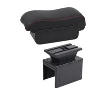 YUQUDGELKY Para Fiat Para Grande Para Punto Caja De Reposabrazos Para Fiat Para Punto Caja De Reposabrazos De Coche Caja De Almacenamiento Central(A1 Negro rojo SIN USB)