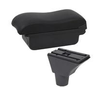 YUQUDGELKY Para FIAT Para PANDA II Reposabrazos Caja Almacenamiento Central Interior Retrofit Carga USB Accesorios Auto(A2 línea negra Sin USB)