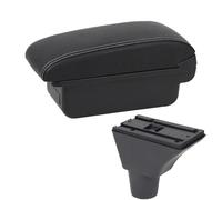 YUQUDGELKY Para Fiat Para Panda Para PANDA II Reposabrazos Auto Portavasos Interfaz USB Interior Tuning Auto(A3 Black white NO USB)