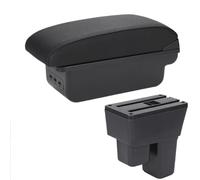 YUQUDGELKY Para Fit Jazz 2 2008 2009 2010 2011 2012 2013 Caja De Descansabrazos Auto Caja De Almacenamiento Para Brazo Accesorios Auto(B2 línea negra 3USB)