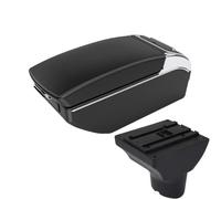 YUQUDGELKY Para Hyundai I20 Reposabrazos Coche Almacenamiento Piel Superficie Curva(Línea negra 7USB)