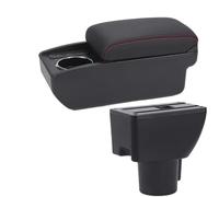YUQUDGELKY Para Hyundai Para Getz Caja De Apoyabrazos De Auto Piezas De Renovación Interior Caja De Almacenamiento Central Dedicada Accesorios De Auto(B1 Negro rojo 6USB)