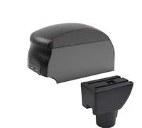 YUQUDGELKY Para HYUNDAI Para Getz Caja Reposabrazos Coche Piezas Retrofit Caja Almacenamiento Central Accesorios Coche(B1 Black Red double)