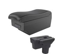 YUQUDGELKY Para Hyundai Para SOLARIS Para Solaris 2 Para Accent Para Verna 2017 2018 2019 2020 2021 2022 2023 2024 Reposabrazos Coche(A2 Black line7 USB)