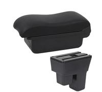 YUQUDGELKY Para Jazz Caja De Brazo Para Fit Para Jazz 2 Caja De Brazo Coche 2008 2009-2013 Caja De Almacenamiento Superficie Curva Cuero(A2 línea negra Sin USB)
