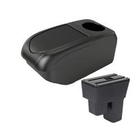 YUQUDGELKY Para Jazz Caja De Brazo Para Fit Para Jazz 2 Reposabrazos Coche 2008-2013 2009 2010 2011 2012 Caja De Almacenamiento Brazo(6USB Black)