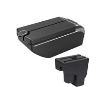 YUQUDGELKY Para Jazz Caja De Reposabrazos Para Fit Para Jazz 1 Reposabrazos Coche 2003 2004 2005 2006 2007 Caja Brazo Accesorios Auto(B2 Línea negra 7USB)