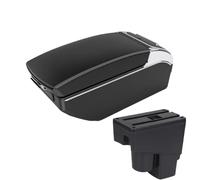 YUQUDGELKY Para Jazz Caja Reposabrazos Para Fit Para Jazz 1 2003 2004 2005 2006 2007 Reposabrazos Auto Caja Brazo Accesorios Coche(Black white 7 USB)