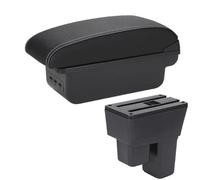 YUQUDGELKY Para Jazz Reposabrazos Para Fit Para Jazz 2 Caja De Brazo Coche 2008 2009 2010 2011 2012 2013 Caja De Almacenamiento Brazo(B3 Negro blanco 3USB)
