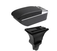 YUQUDGELKY Para Kia Para Morning Caja Reposabrazos Para Picanto Caja Reposabrazos Coche Almacenamiento Central Piezas Retrofit Interior Accesorios Coche(B2 línea negra SIN USB)