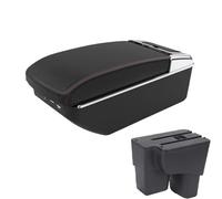 YUQUDGELKY Para Kia Para Pegas Reposabrazos De Coche Caja Caja De Almacenamiento Central Accesorios Coche Piezas Retrofit Interior Con USB(A1 Negro rojo 7USB)