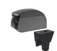 YUQUDGELKY Para Kia Para Picanto Para 3X-Line Caja De Brazo Auto Modificación Con Interfaz USB Caja De Almacenamiento(A2 Black single)