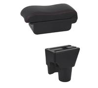 YUQUDGELKY Para KIA Para Picanto Reposabrazos Central Caja De Almacenamiento Central Con Portavasos Productos Accesorio Estilo Interior Coche(C2 Línea roja)