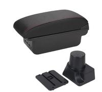 YUQUDGELKY Para KIA Para Rio 2 Reposabrazos Para KIA Para Rio 2006-2011 Reposabrazos Auto Accesorios Interior Caja De Almacenamiento Retrofit(B1 Negro rojo 3USB)